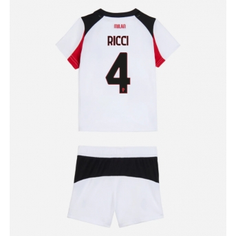 AC Milan Samuele Ricci #4 Maglia Gara Trasferta Repliche 2025-26 Bambino Maniche Corte